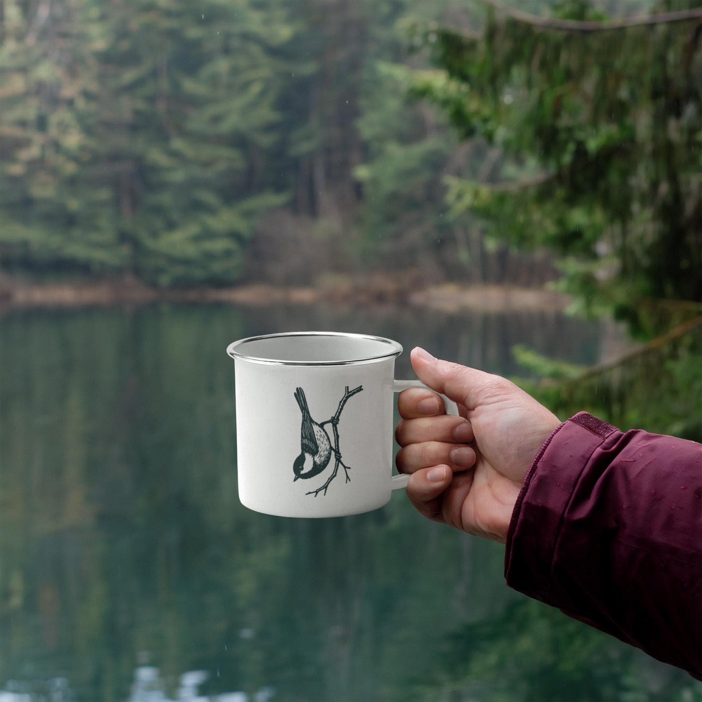 Chickadee Camping Mug