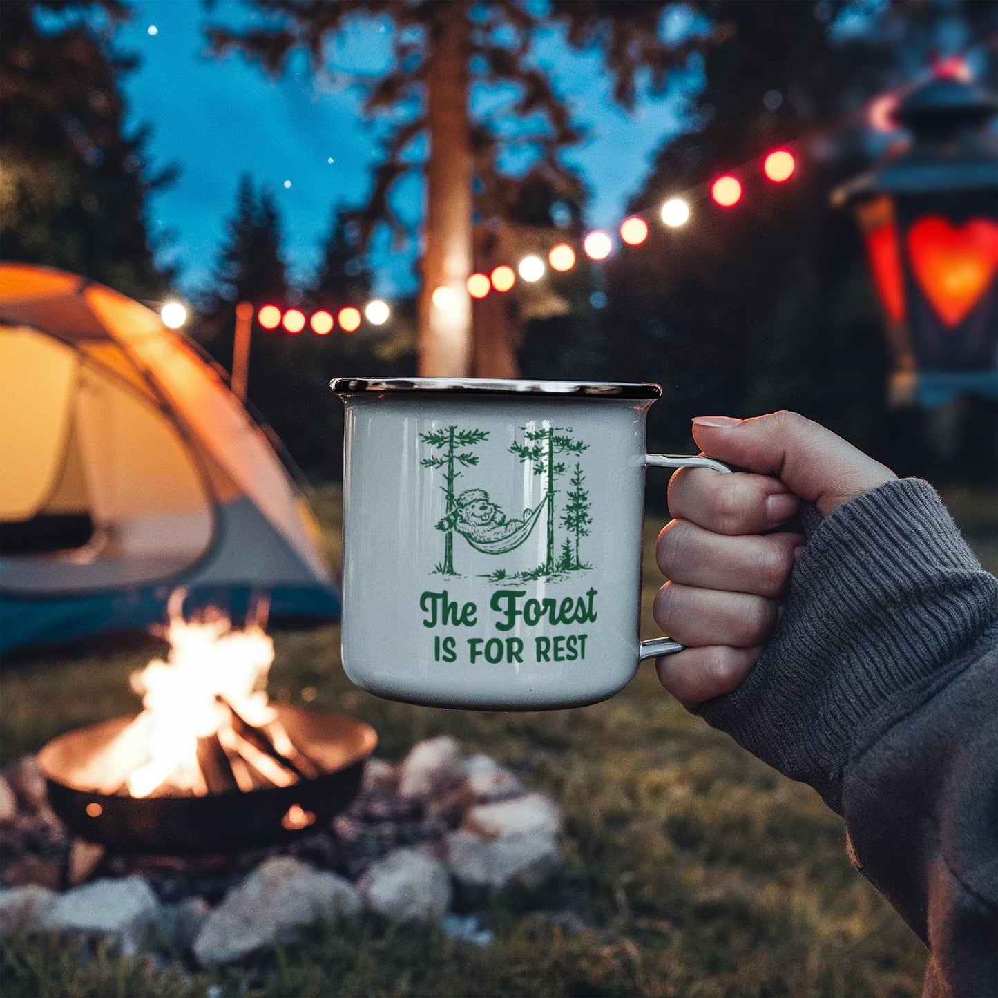 The Forest is For Rest Camping Mug