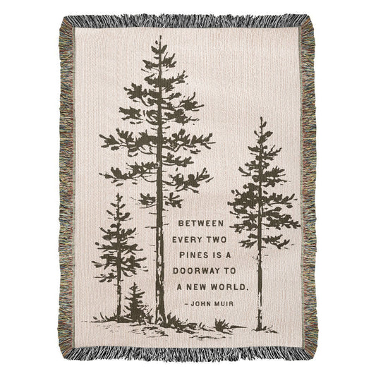 Between Two Pines Woven Blanket
