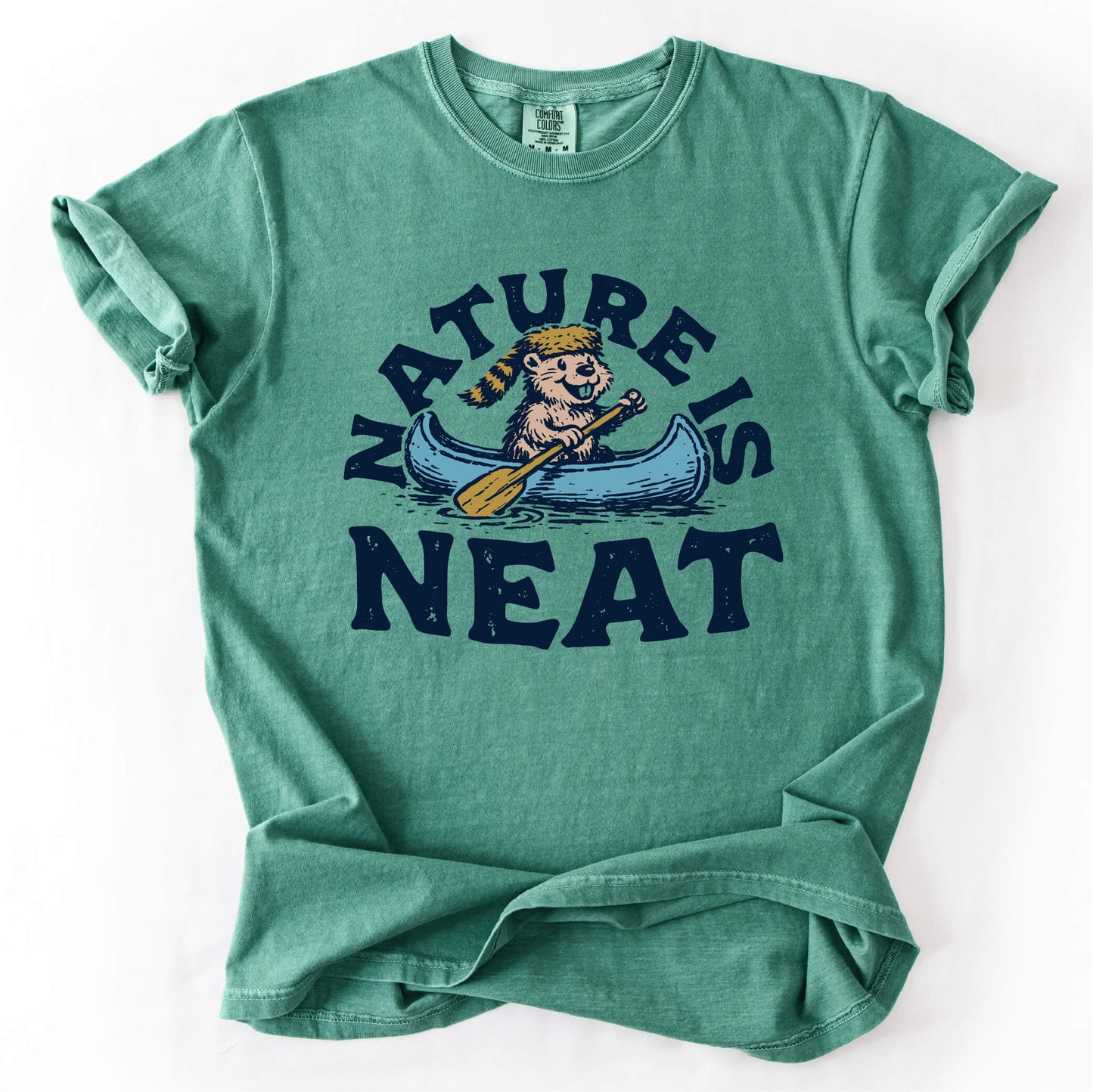 Nature Is Nice Beaver Canoe T-shirt