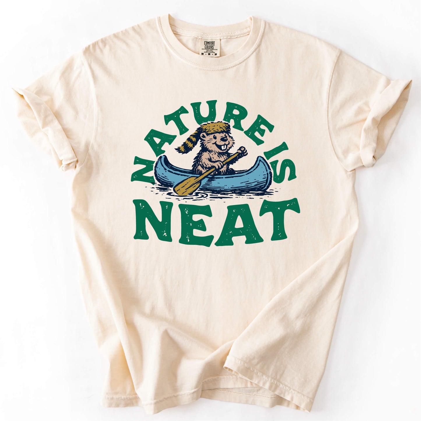 Nature Is Nice Beaver Canoe T-shirt