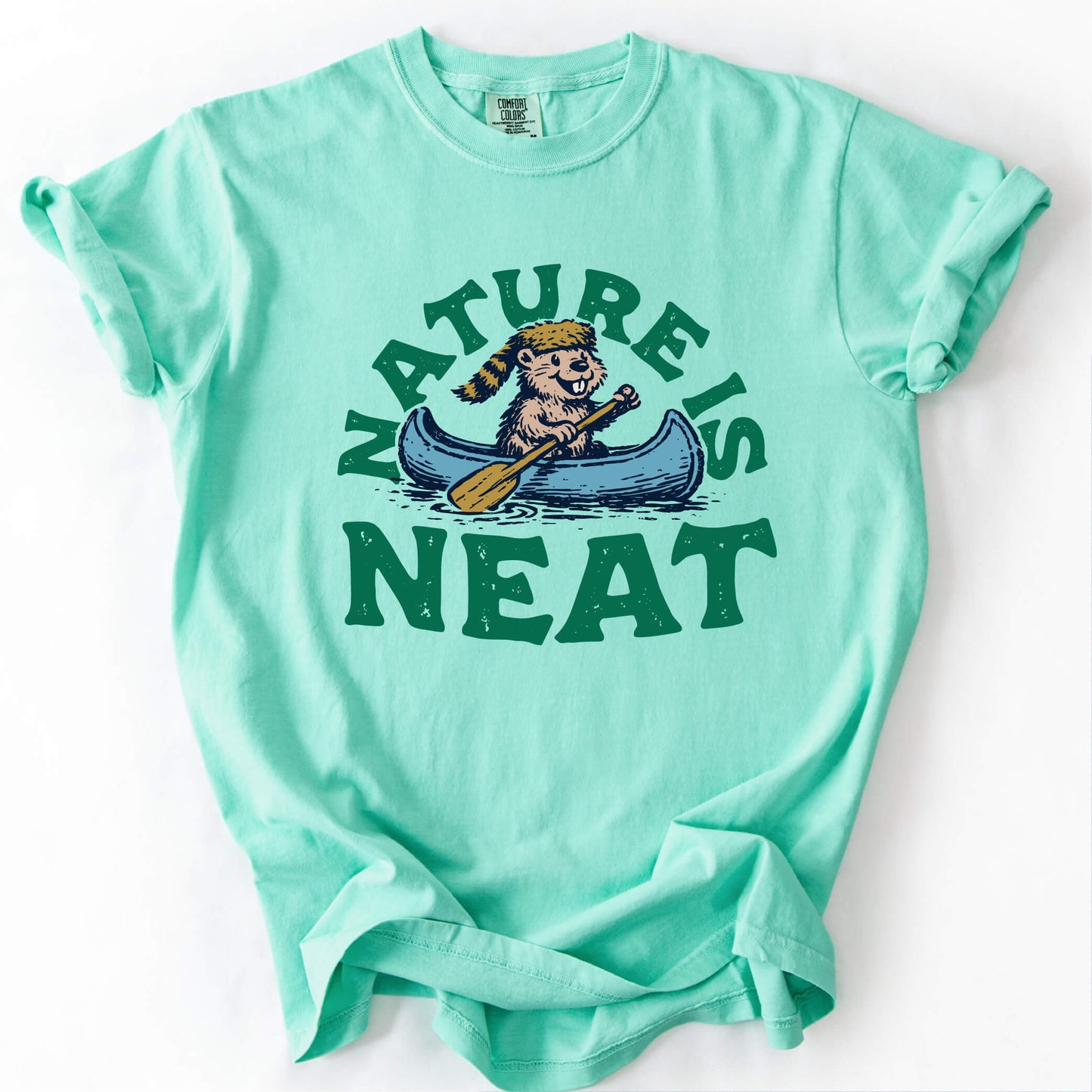 Nature Is Nice Beaver Canoe T-shirt