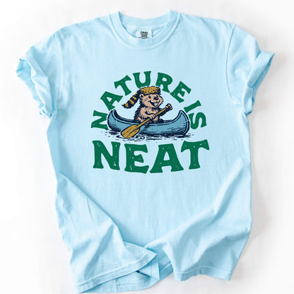 Nature Is Nice Beaver Canoe T-shirt