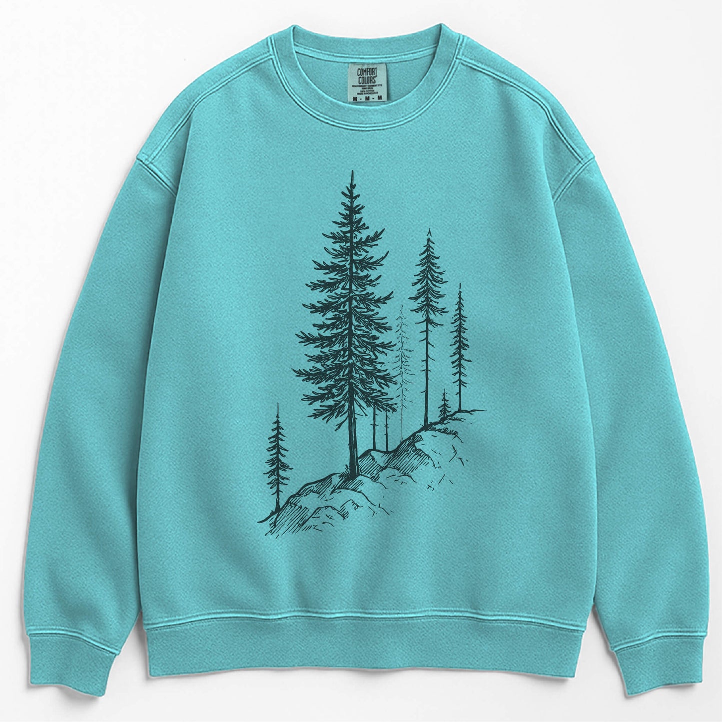 Mountainside Pine Trees Sweater
