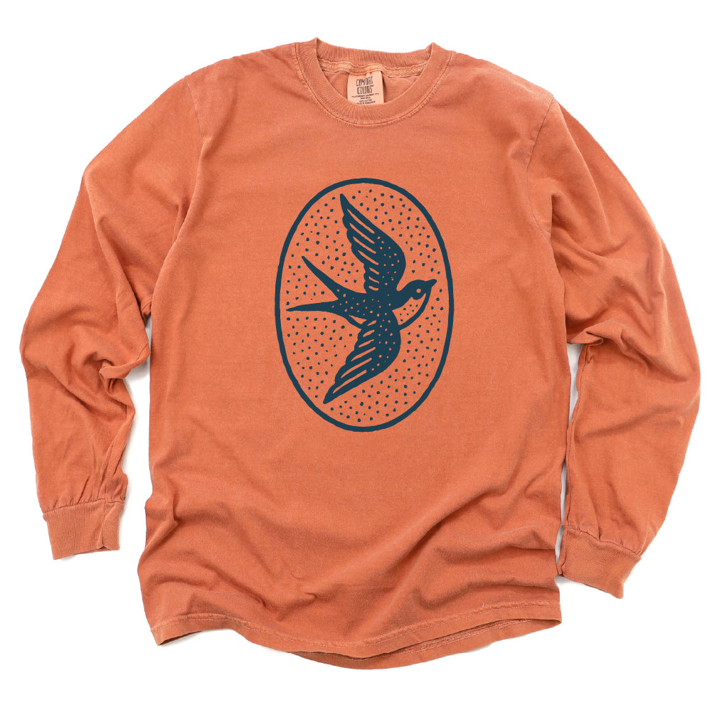 Swallow Bird Long Sleeve Shirt