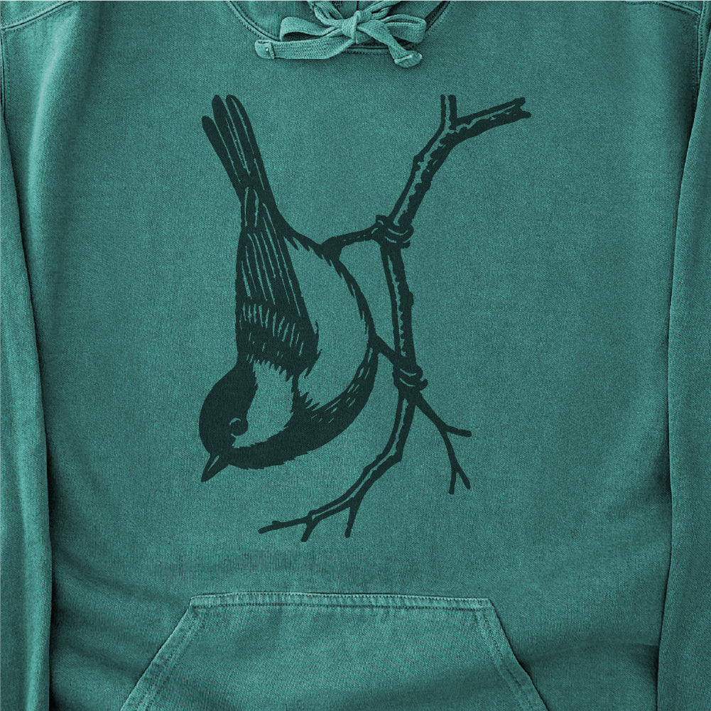Chickadee on a Branch Hoodie