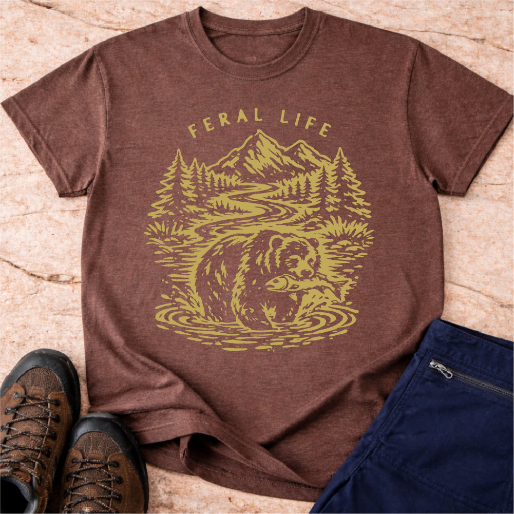 Feral Life Bear Tshirt