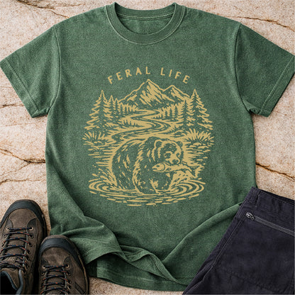 Feral Life Bear Tshirt