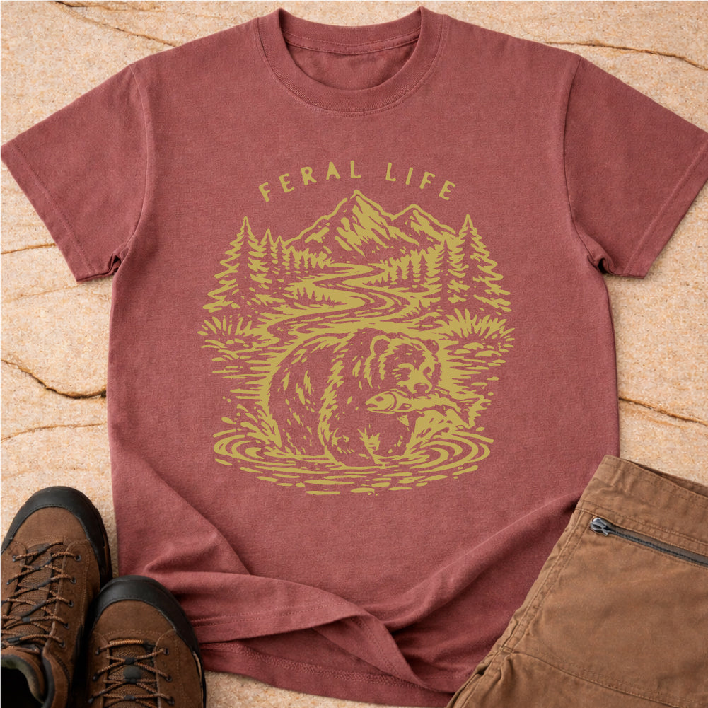 Feral Life Bear Tshirt