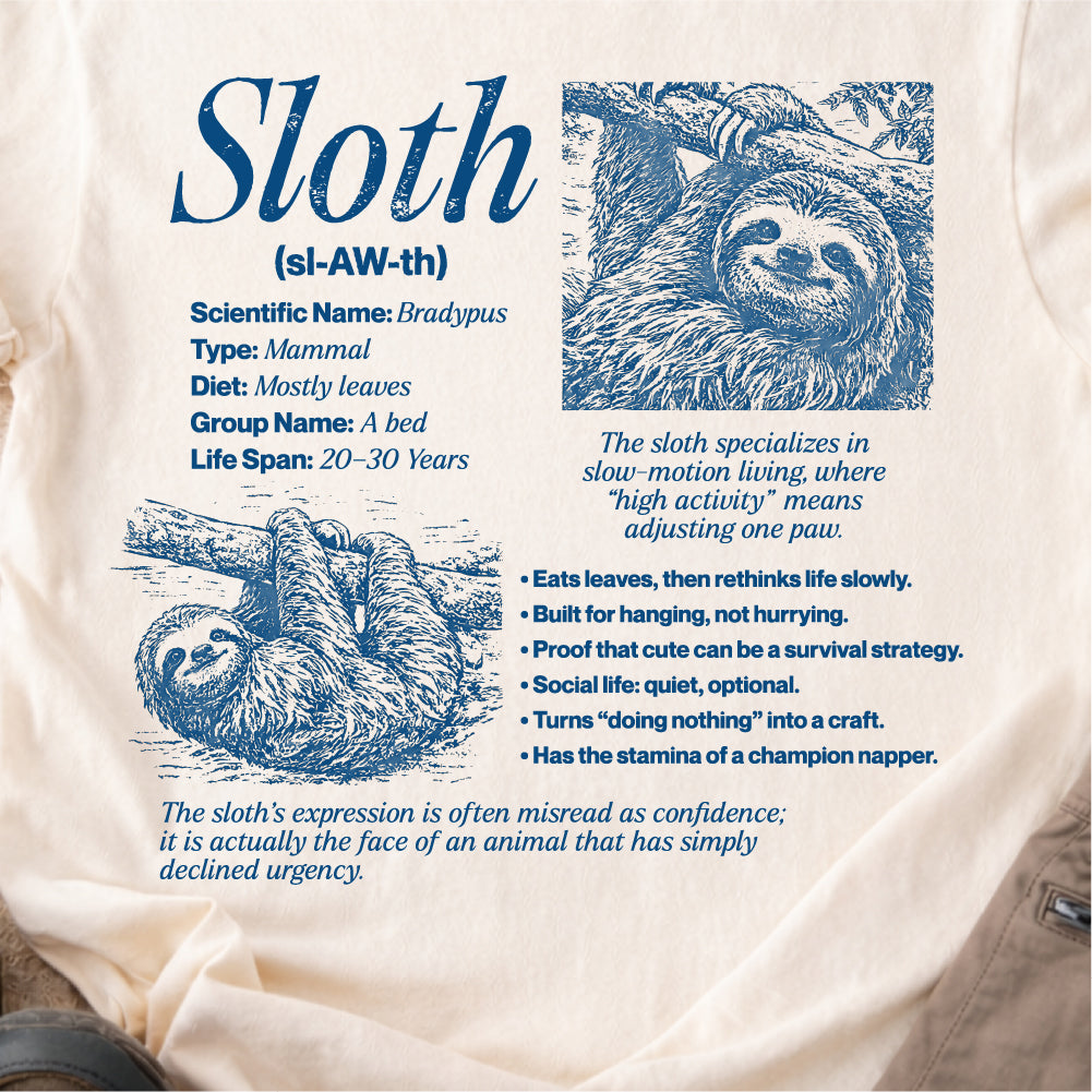Sloth Definition Tshirt