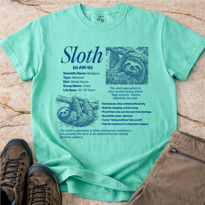 Sloth Definition Tshirt