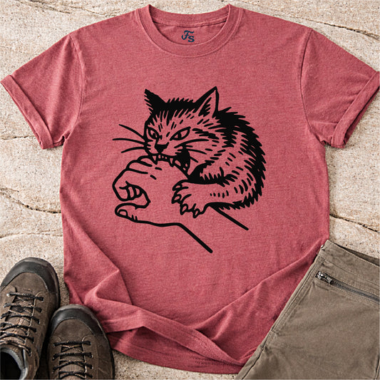 Cat Biting Hand Tshirt