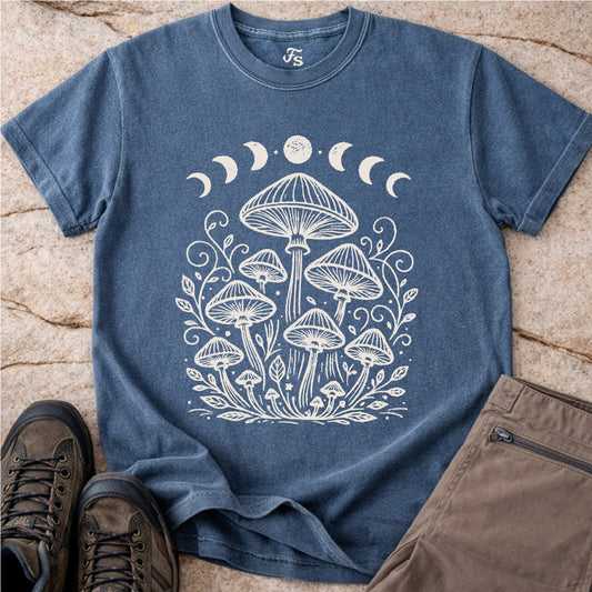 Mushroom Moon Phases Tshirt
