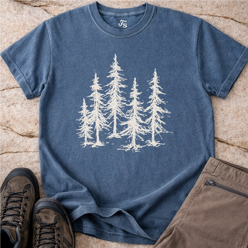 Minimal Pine Trees Tshirt