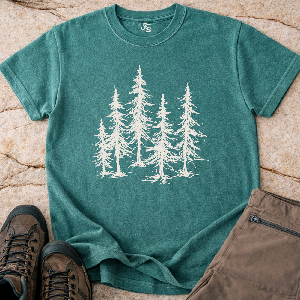 Minimal Pine Trees Tshirt