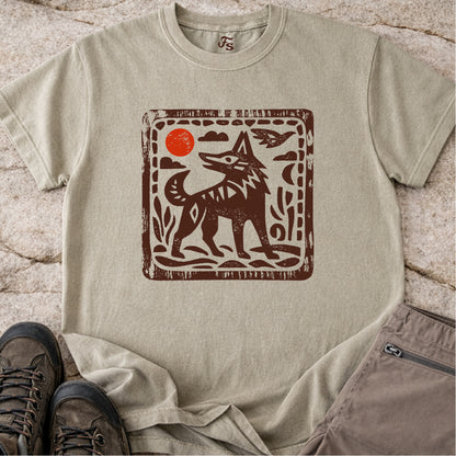 Wolf Folk Art Tshirt