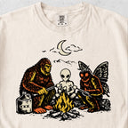 Bigfoot Alien Mothman Campfire Tshirt