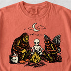 Bigfoot Alien Mothman Campfire Tshirt