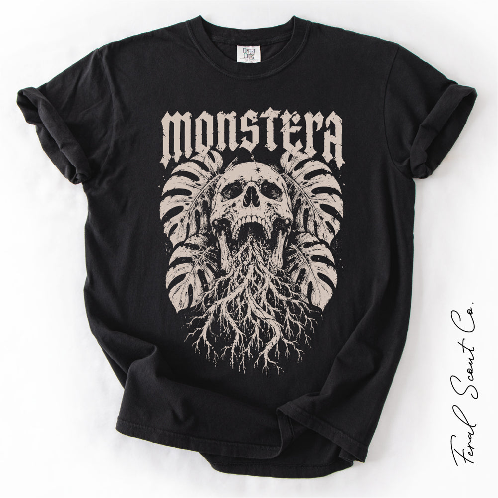 Monstera Skull Tshirt