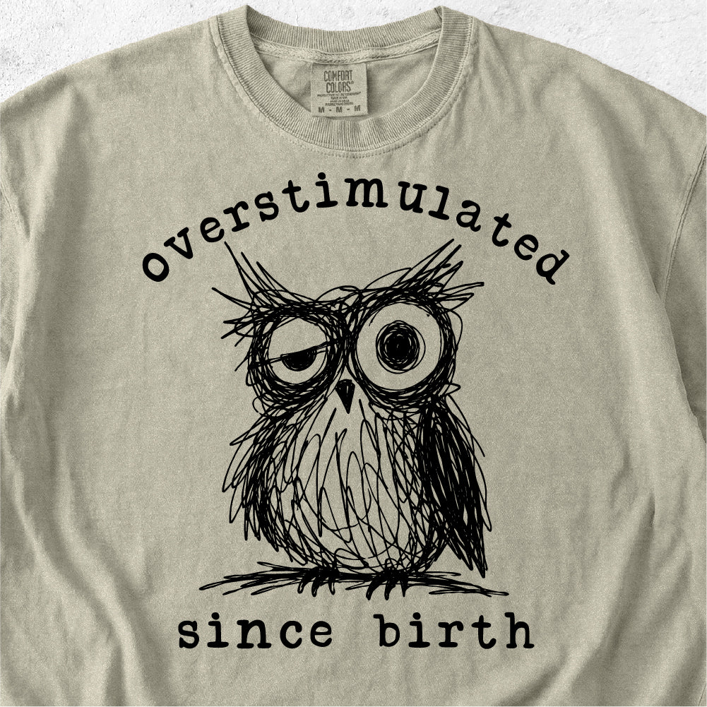 Overstimulated Owl Tshirt