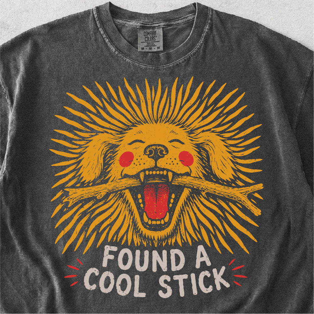 Found A Cool Stick Dog Tshirt