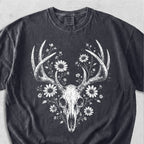 Wildflower Deer Skull Tshirt