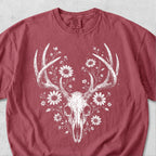 Wildflower Deer Skull Tshirt