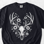 Wildflower Deer Skull Tshirt