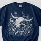 Snake Through Cow Skull Tshirt