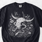 Snake Through Cow Skull Tshirt