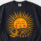 Sleeping Cat with Sun Tshirt
