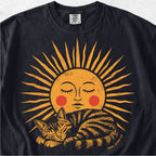 Sleeping Cat with Sun Tshirt