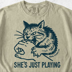 She's Just Playing Cat Tshirt
