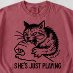 She's Just Playing Cat Tshirt