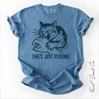 She's Just Playing Cat Tshirt