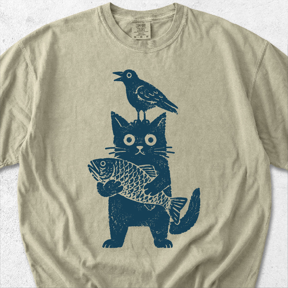 Cat Crow Fish Tshirt