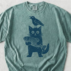 Cat Crow Fish Tshirt
