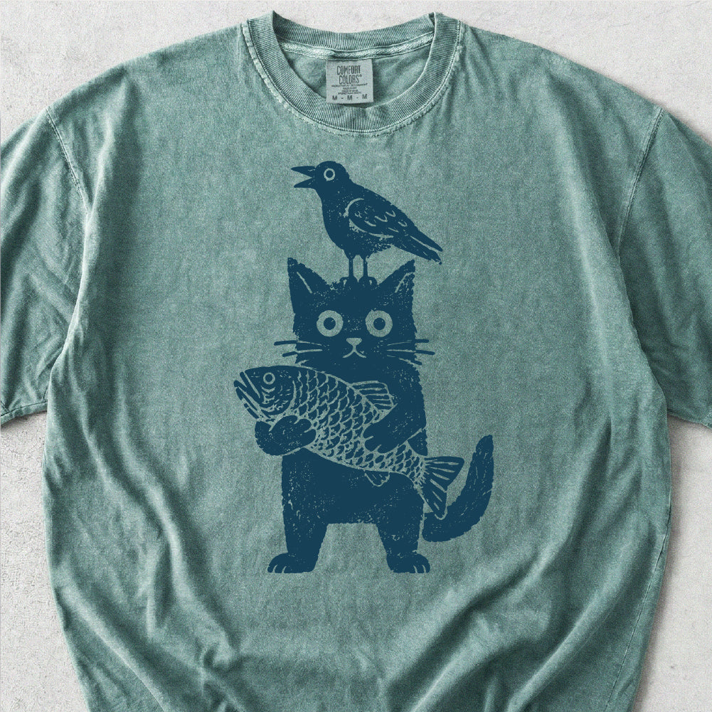 Cat Crow Fish Tshirt