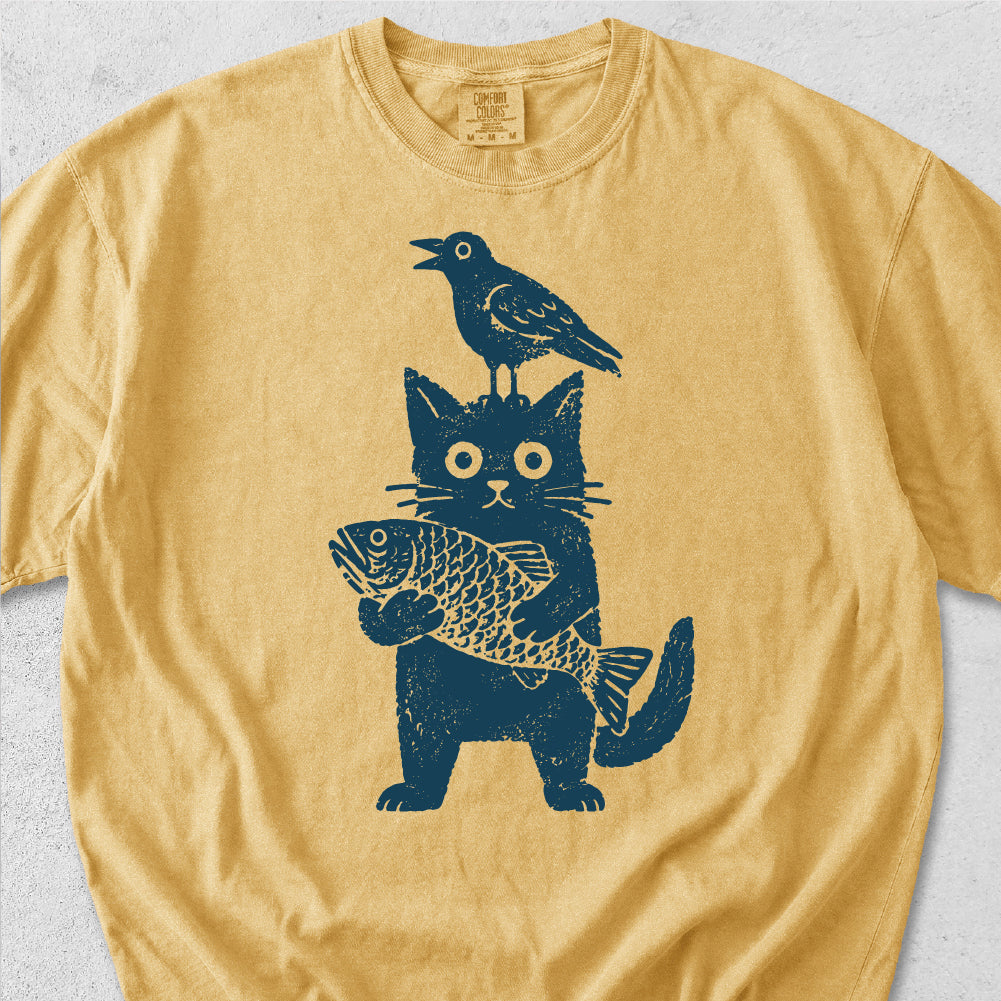 Cat Crow Fish Tshirt