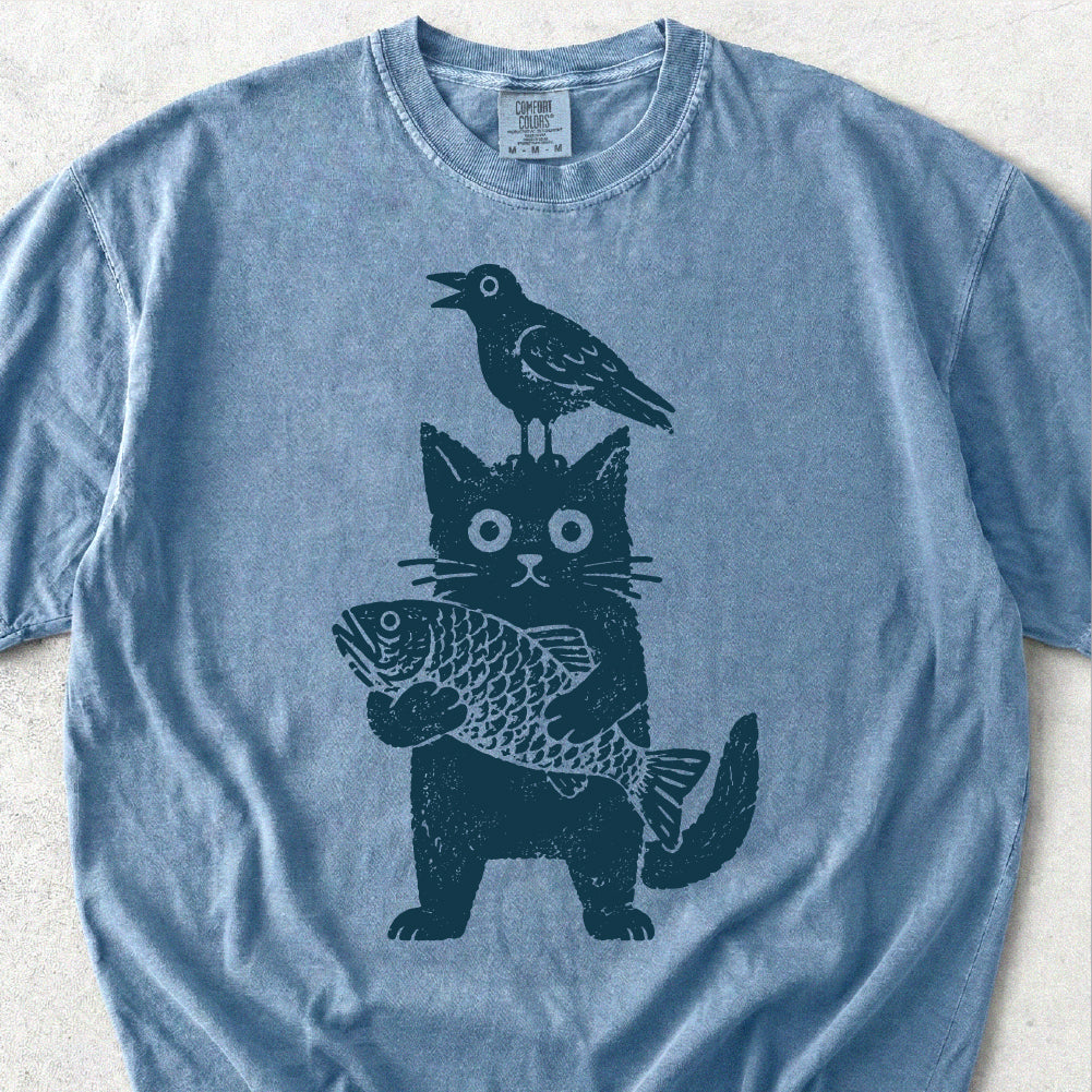 Cat Crow Fish Tshirt