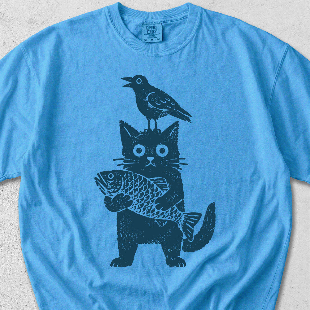 Cat Crow Fish Tshirt