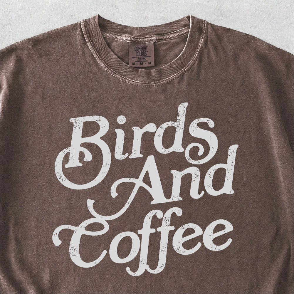 Birds And Coffee Tshirt