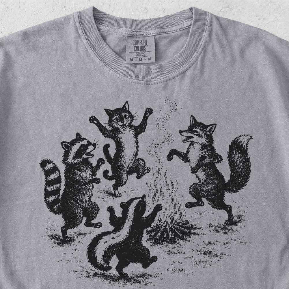 Woodland Animal Campfire Tshirt