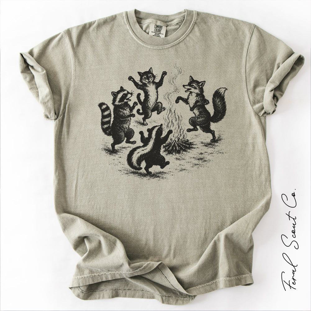 Woodland Animal Campfire Tshirt