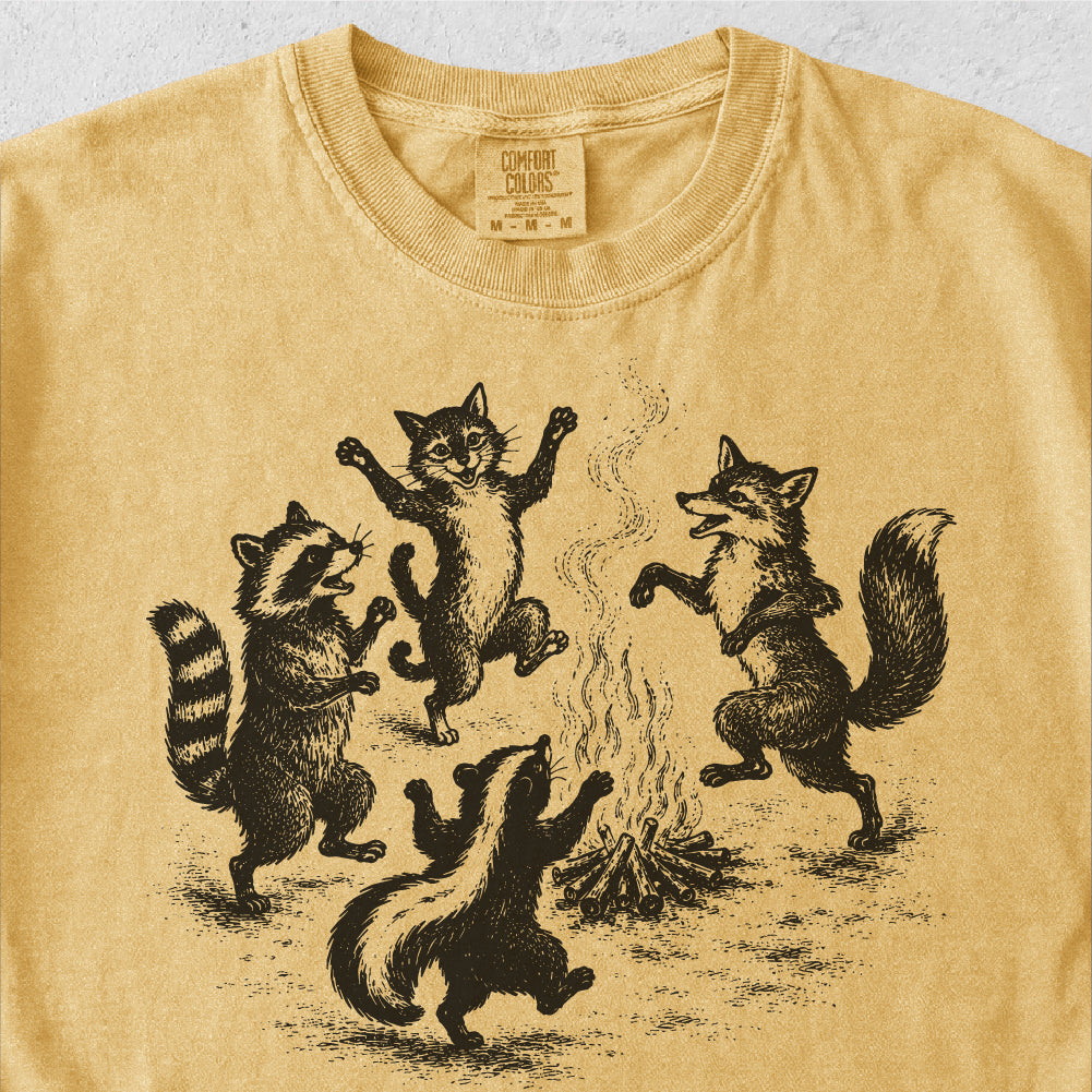 Woodland Animal Campfire Tshirt
