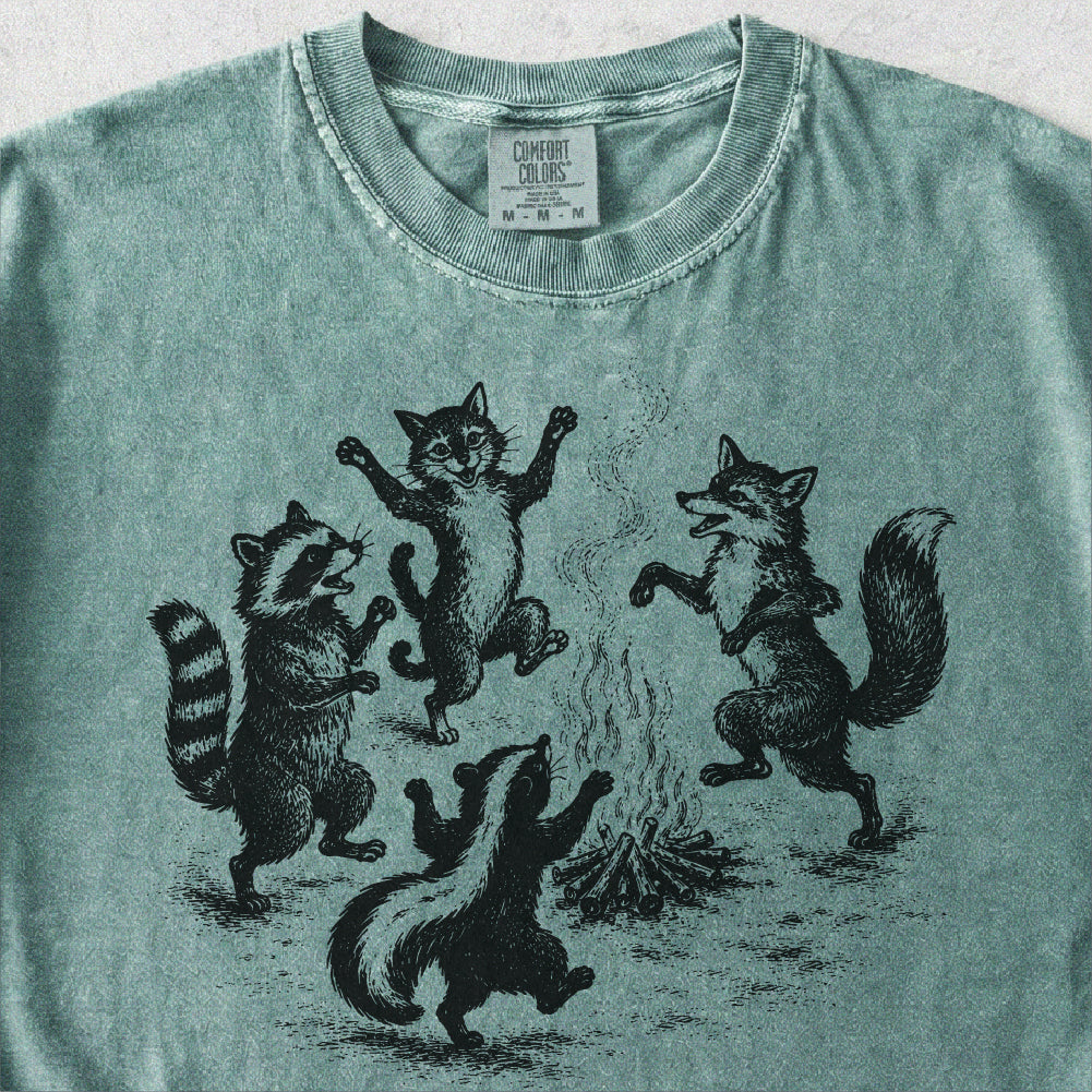 Woodland Animal Campfire Tshirt