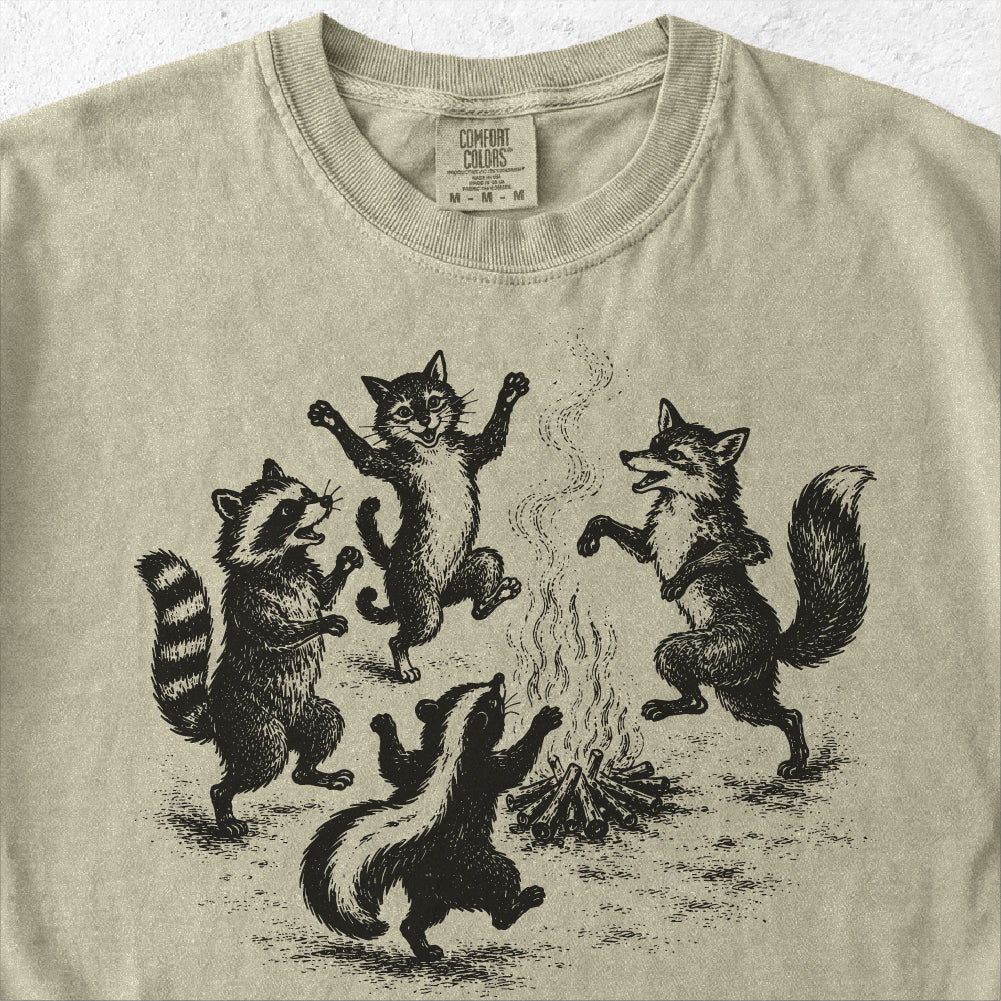 Woodland Animal Campfire Tshirt