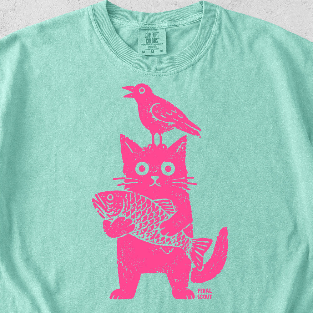 Cat Crow Fish Tshirt