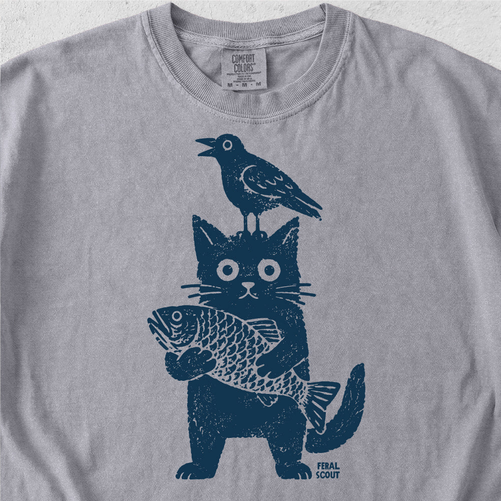 Cat Crow Fish Tshirt