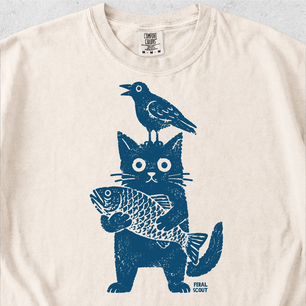 Cat Crow Fish Tshirt